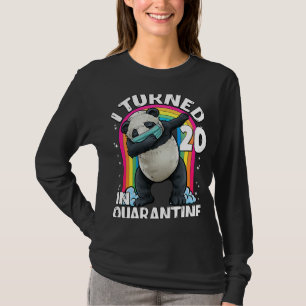 Ich habe 20 in Quarantäne gekehrt Panda 20. Geburt T-Shirt