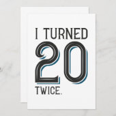 Ich habe 20 Mal gewechselt Dankeskarte (Vorne/Hinten)