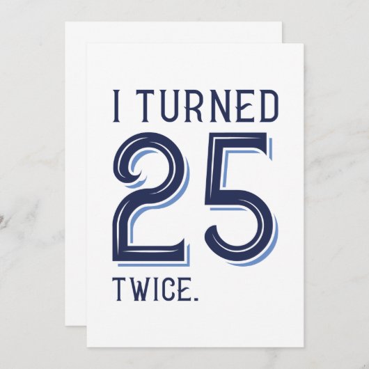 Ich habe 25 zweimal gedreht dankeskarte (Vorne/Hinten)