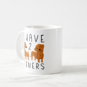 Ich habe 2 Dackeln Kaffeetasse (Vorderseite Links)