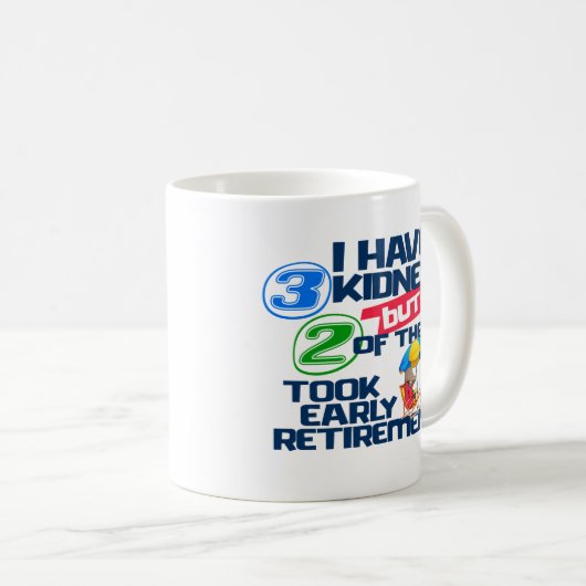 Ich habe 3 Kinder 2 gemietet ein lustiges Niere Kaffeetasse (VorderseiteRechts)