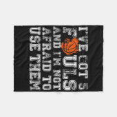 Ich habe 5 Fouls Bysketbyll Geschenke Männer Fraue Fleecedecke (Vorderseite (Horizontal))