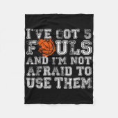 Ich habe 5 Fouls Bysketbyll Geschenke Männer Fraue Fleecedecke (Vorderseite)