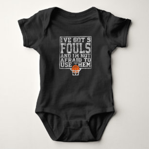 Ich habe 5 Fouls Funny Sarkastic Basketball Player Baby Strampler