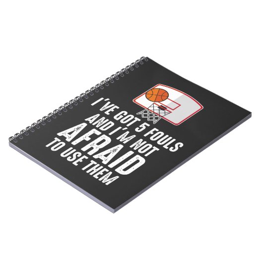 Ich habe 5 Fouls Funny Sarkastic Basketball Player Notizblock (Linke Seite)