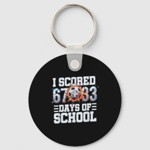 Ich habe 67+33 100 Tage Schule Fußball Sport B erz Schlüsselanhänger