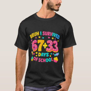 Ich habe 67 + 33 Tage Schule Eiscreme-Tropfen G üb T-Shirt