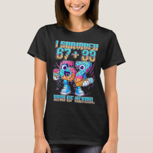 Ich habe 67 33 Tage Schule überlebt Lustiger 100. T-Shirt