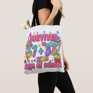 Ich habe 67 plus 33 Tage Schulmathematik für Kinde Tasche