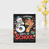 Ich habe 67 Schultage überlebt Lustiges Meme Six S Karte (Gelbe Blume)