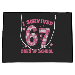 Ich habe 67 Tage Schule überlebt 100. Schultage Große Geschenktüte