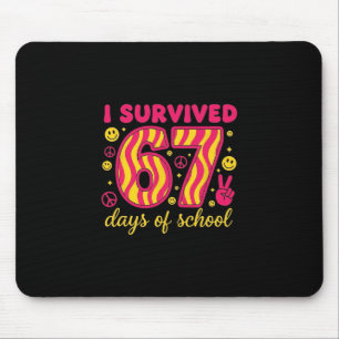 Ich habe 67 Tage Schule überlebt 100 Tage Brainrot Mousepad