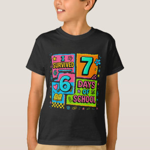 Ich habe 67 Tage Schule überlebt - Farbige lustige T-Shirt
