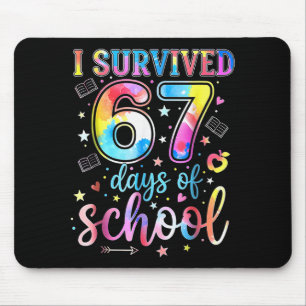 Ich habe 67 Tage Schule überlebt Lustiger 67 Meme Mousepad