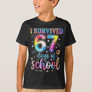 Ich habe 67 Tage Schule überlebt Lustiger 67 Meme T-Shirt