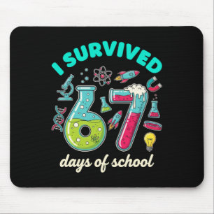 Ich habe 67 Tage Schule überlebt Lustiger 6 7 Stem Mousepad