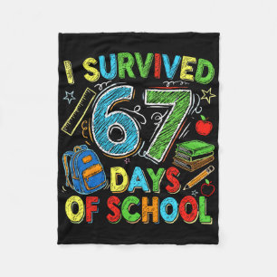 Ich habe 67 Tage Schule überlebt Lustiger Lehrer S Fleecedecke