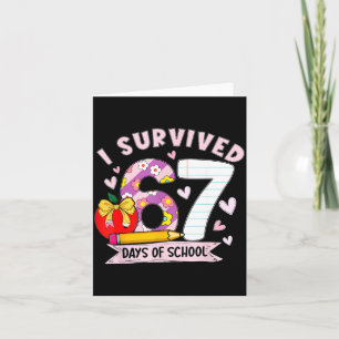 Ich habe 67 Tage Schule überlebt Lustiger Leopard- Karte