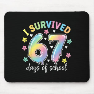 Ich habe 67 Tage Schule überlebt Lustiges Meme Leh Mousepad