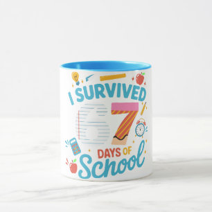 Ich habe 67 Tage Schule überlebt Meme Lehrer Schül Tasse