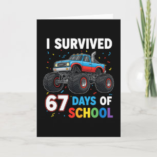 Ich habe 67 Tage Schule überlebt Six Seven Meme fü Karte