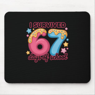 Ich habe 67 Tage Schule überlebt Süßes Design für Mousepad