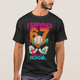 Ich habe 67 Tage Schulzeit überlebt Eiscreme Sechs T-Shirt