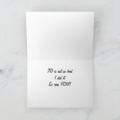 ICH HABE "70" ES IST NICHT SO SCHLECHT "GLÜCKLICH  KARTE (Innenseite)