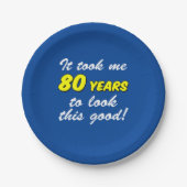 Ich habe 80 Jahre gebraucht, um dieses gute Blau z Pappteller (Vorderseite)