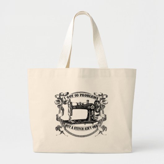 Ich habe 99 Probleme Got, aber ein Stich ist nicht Jumbo Stoffbeutel (Vorne)