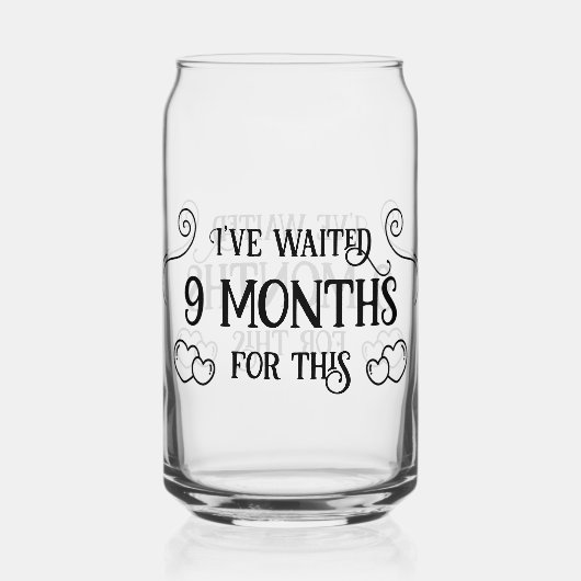 Ich habe 9 Monate gewartet Dosenglas (Vorderseite)