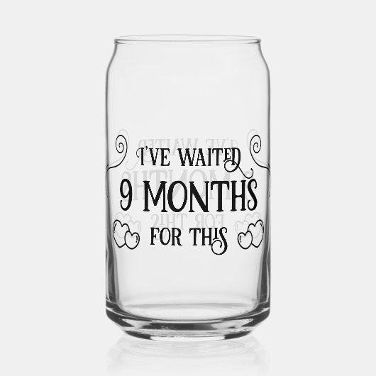 Ich habe 9 Monate gewartet Dosenglas (Rückseite)
