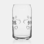 Ich habe 9 Monate gewartet Dosenglas (Links)