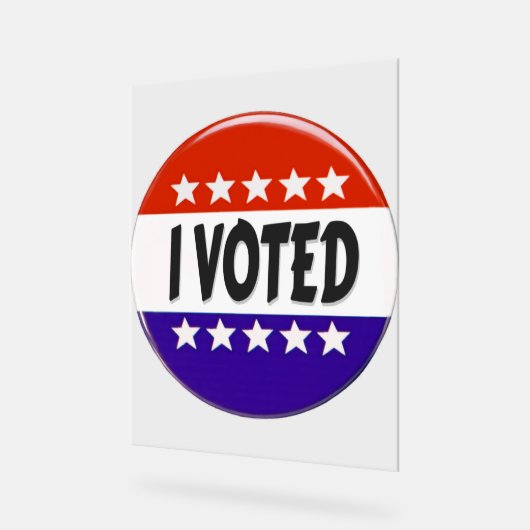 Ich habe abgestimmt acrylschild (Winkel)