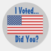 Ich habe abgestimmt... Haben Sie? Aufkleber (Vorderseite)