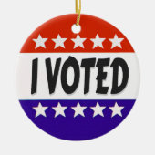 Ich habe abgestimmt keramik ornament (Vorne)