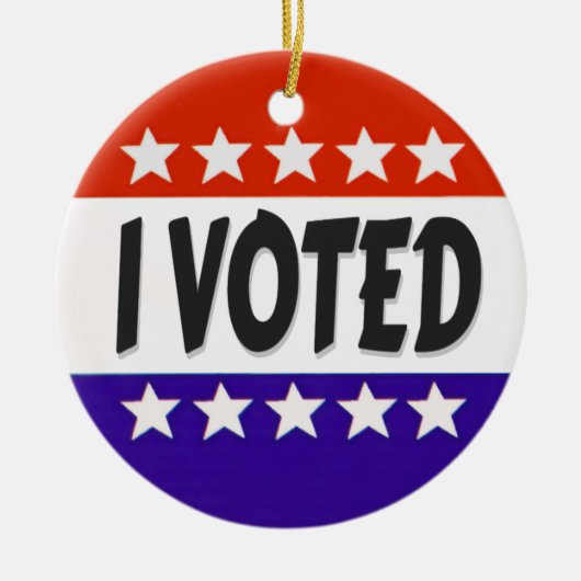 Ich habe abgestimmt keramik ornament (Vorne)