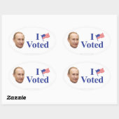 Ich habe abgestimmt ovaler aufkleber (Blatt)