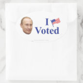 Ich habe abgestimmt ovaler aufkleber (Tasche)