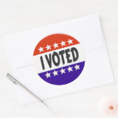 Ich habe abgestimmt runder aufkleber (Umschlag)