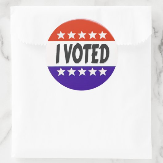 Ich habe abgestimmt runder aufkleber (Tasche)