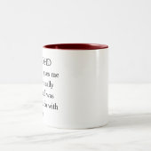 Ich habe ADHD komisches Zitat Zweifarbige Tasse (Mittel)