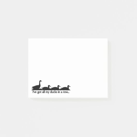 Ich habe alle meine Enten hintereinander got Post-it Klebezettel (Vorderseite)