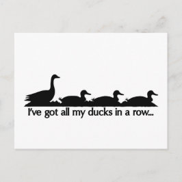 Ich habe alle meine Enten hintereinander got.. Postkarte