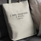 "Ich habe alles, was ich brauche" Bibelverse Tote Tragetasche