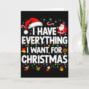 Ich habe alles, was ich für Weihnachten will Paar Karte