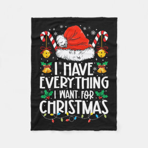 Ich habe alles, was ich zu Weihnachten Gewollt hab Fleecedecke