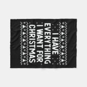 Ich habe alles, was ich zu Weihnachten Gewollt hab Fleecedecke (Vorderseite (Horizontal))