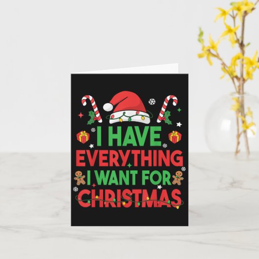 Ich habe alles, was ich zu Weihnachten Gewollt hab Karte (Gelbe Blume)