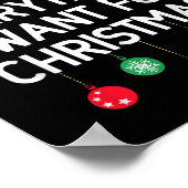 Ich habe alles, was ich zu Weihnachten Gewollt hab Poster (Ecke)